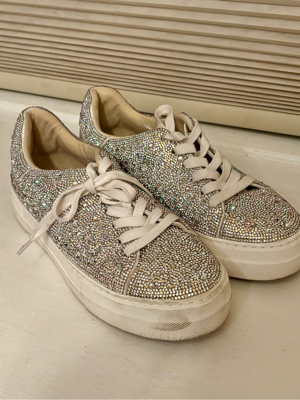 Betsey Johnson Sidny Rhinestone Platform Sneakers